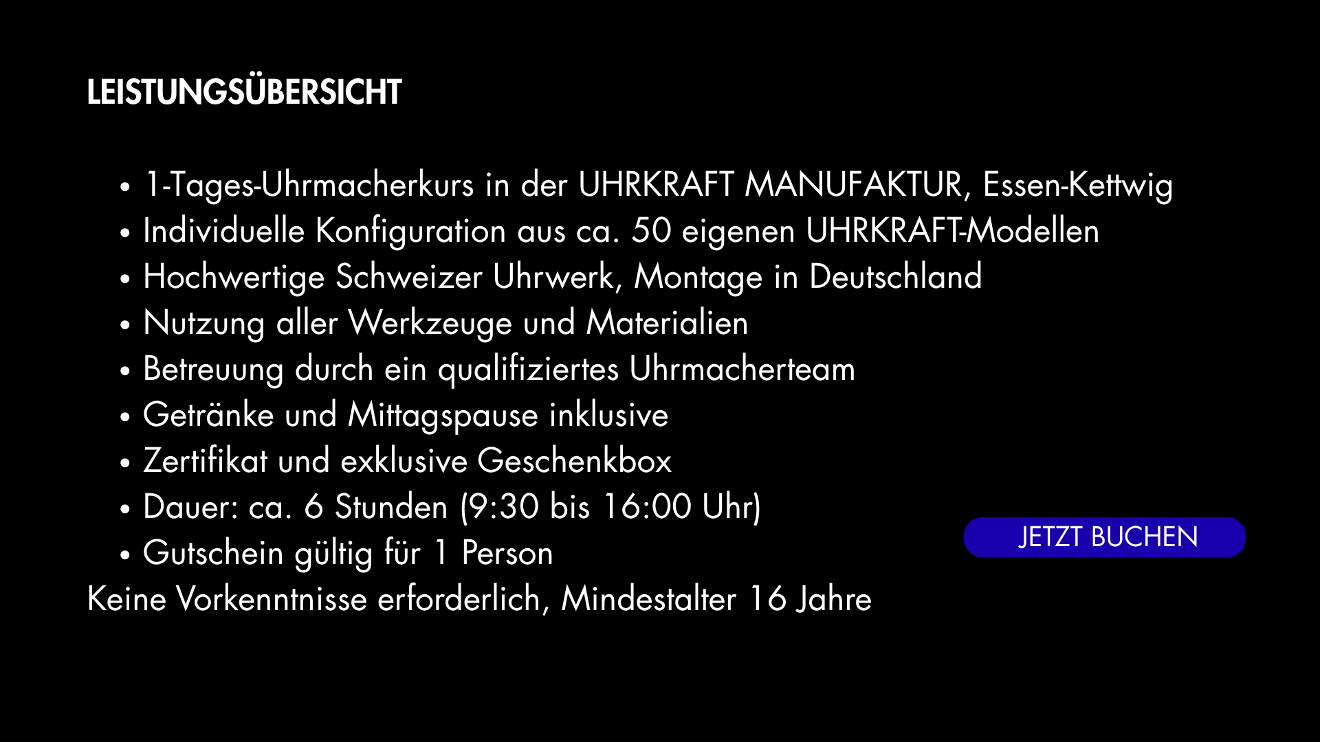 Uhrmacherkurs
